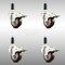 Service Caster 3 Inch 316SS Maroon Poly Swivel 1-1/8 Inch Expanding Stem Caster Set Lock Brake SCC-SS316TTLEX20S314-PPUB-MRN-118-4 - alternate 1